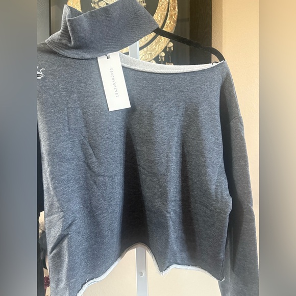 Buckle- Dance & Marvel Charcoal One Side Off-the-Shoulder Sweater - Picture 5 of 6